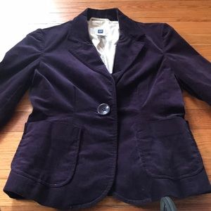 PURPLE Gap velveteen blazer